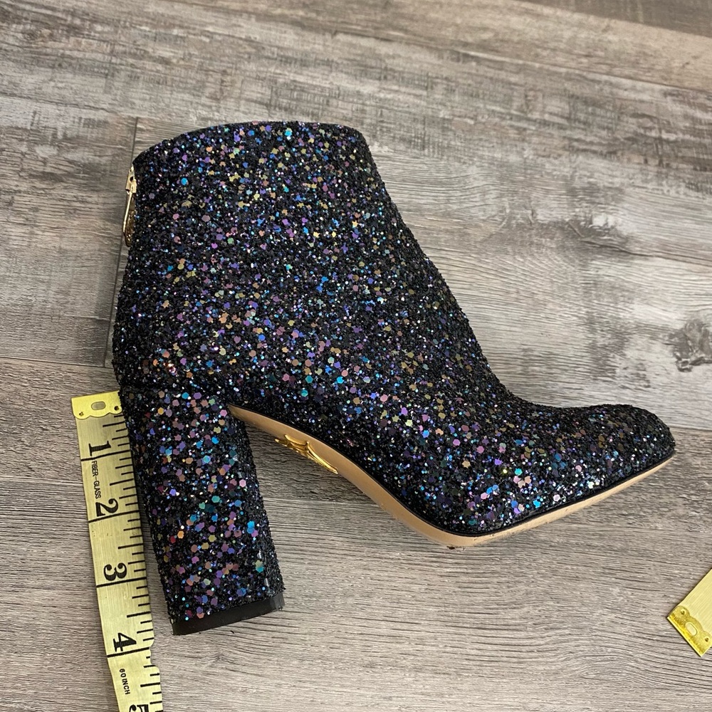 Charlotte Olympia Glitter Heel Ankle Boots 5.5 - Picture 6 of 11